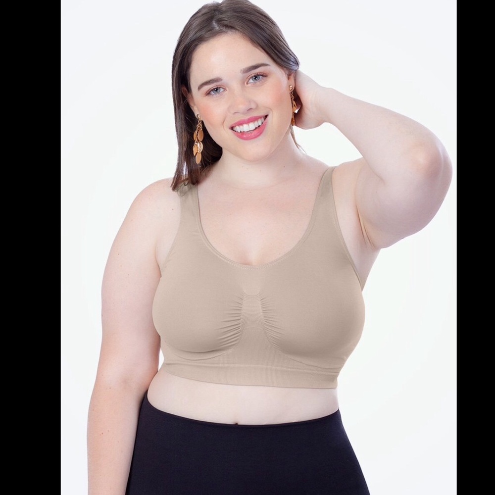 Empetua all day every day shaper bra,nude,32”girth